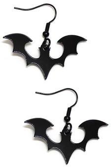 Acrylic Halloween Bats Drop Earrings