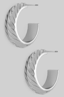 Diamond Cut Brass Hoops - #VER6953