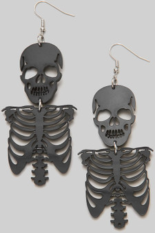 Acrylic Skeleton Torso Earrings