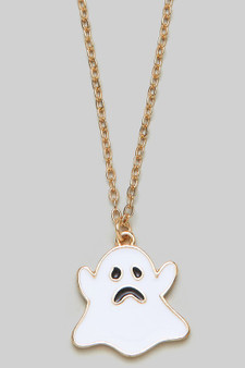 Halloween Ghost Pendant Necklace - #KN20281