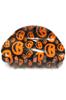 Pumpkin Print Jaw Hair Clip