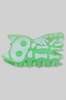 Acrylic Halloween X Ray Cat Hair Clip