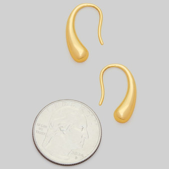 Classy Brass Pull Through Bulb Earrings