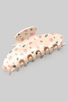 Country Flower Print Hair Clip