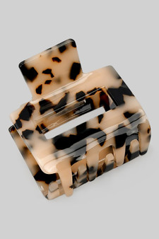 Tortoise Square Cutout Hair Clip