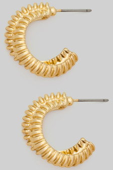 Double Brass Coil Hoop Earrings
