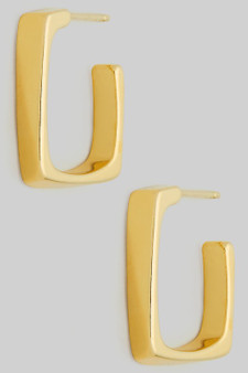 Rectangular Brass Open Brass Hoops