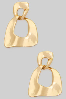 Classy Textured Geo Drop Earrings
