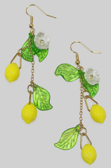 Acrylic Tiered Lemon Drop Earrings