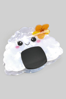 Adorable Marbled Acrylic Onigiri Hair Clip