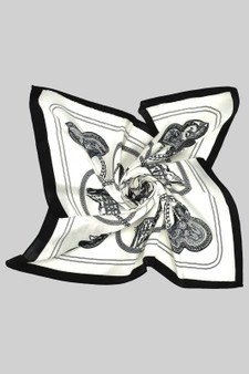 Western Horse And Saddle Print Soft Guaze Square Scarf