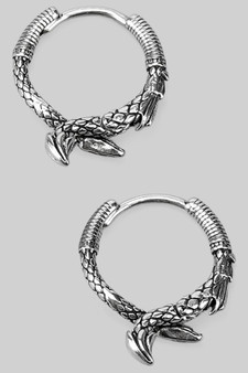 Stainless Steel Small Hoops With Dragon Talons