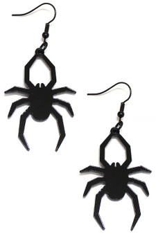 Acrylic Halloween Spider Drop Earrings