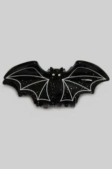 Small Glittery Bat Hair Clip