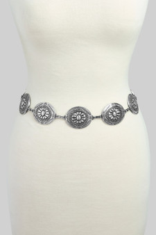 Bubbled Sw Florette Concho Chain Belt