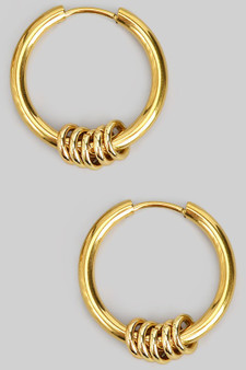 Stainless Steel Hoops With Micro Hoops