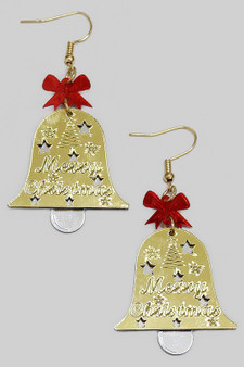 Acrylic Christmas Bell Dangle Earrings