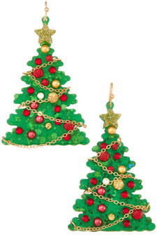 Christmas Tree Acrylic Earrings