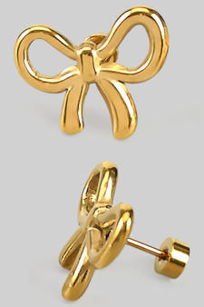 Stainless Steel Bow Screw Back Studs