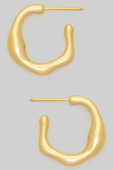 Brass Essential Drippy Hoops