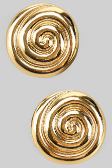 Spiraled Round Post Earrings