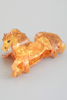 Marbled Acrylic Horse Hair Clip