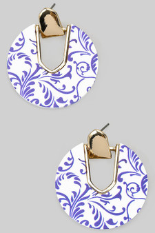 Acrylic Filigree Drop Earrings