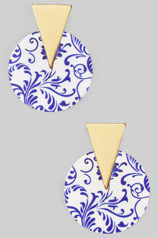 Acrylic Filigree Geo Drop Earrings
