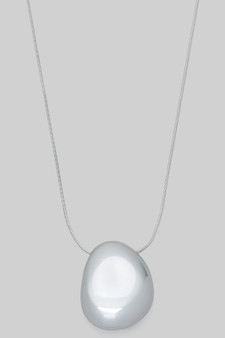 Adjustable Snake Chain Nekclae With Geo Pendant