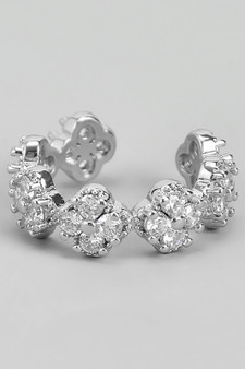 Lavish Cz Clover Link Ring