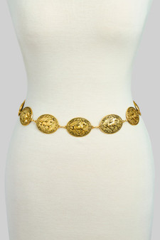 Galloping Horse Medallion Link Chain Belt