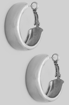 Hollowed Brass Hoop Earrings