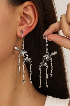 Dangling Skeleton Post Earrings