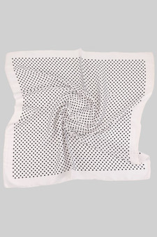 Silky Soft Polka Dot Pattern Square Scarf