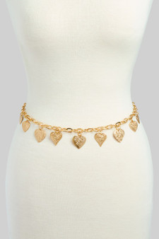 Heart Charm Chain Belt