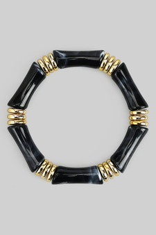 Acrylic Resin Bamboo Stretch Bracelet