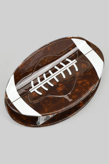 Marbled Acrylic Football Hair Clip