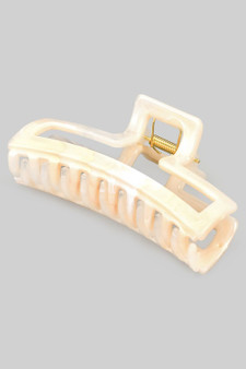 Marbled Acrylic Rectangular Cutout Hair Clip