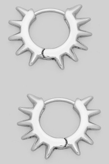 Spiked Huggie Hoop Earrings