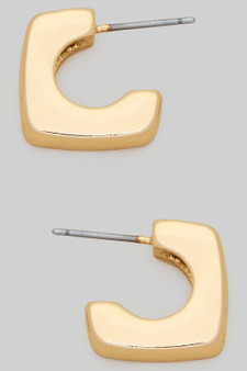 Square Shaped Huggie Hoops