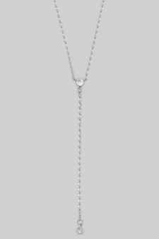 Delicate Y Necklace With Cz Accents