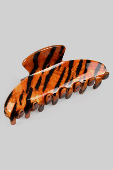 Marbled Acrylic Tiger Striped Hair Clip