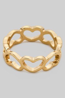 Alternating Heart Cutout Ring
