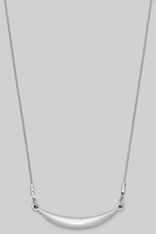 Chubby Crescent Pendant Necklace Slide Adjustable
