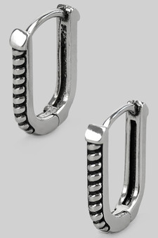 Chain Edge Oval Hoops