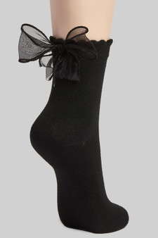 Bow Back Calf Socks