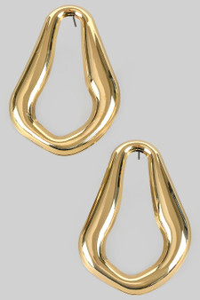 Wavy Hoop Drop Earrings