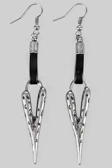 Textured Spike Drop Earrings