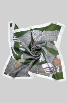 Playful Horse Print Silky Square Scarf