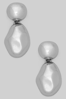 Hammered Tiered Drop Earrings